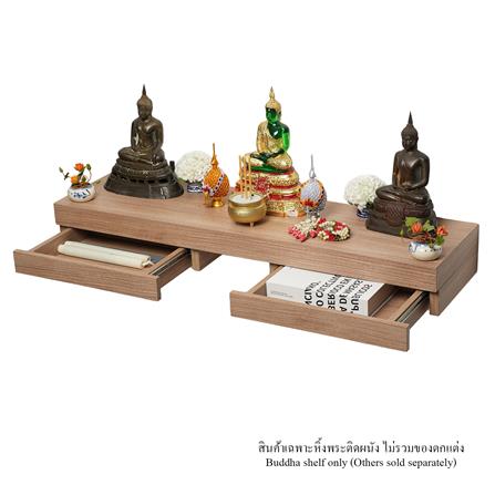 หิ้งพระติดผนัง 2 ลิ้นชัก FASTTECT SD2-2409-P สีไวท์โอ๊ค