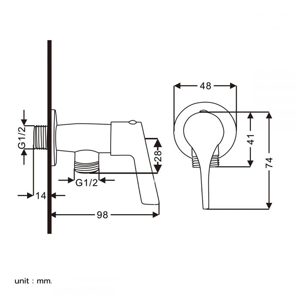 วาล์วฝักบัว 1 ทาง BEN BN 25225-VALVE