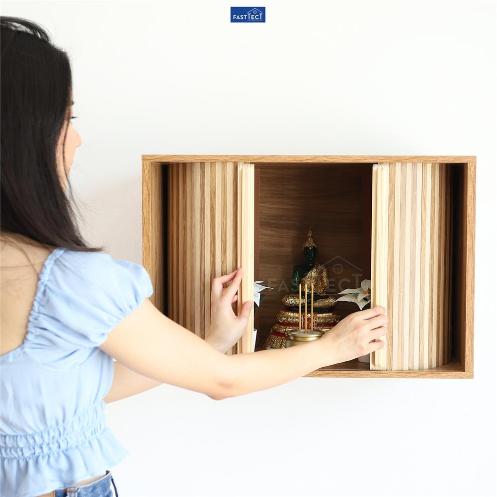 ตู้พระหน้าบานเลื่อน FASTTECT CBN3060-MAPLE สีเมเปิ้ล