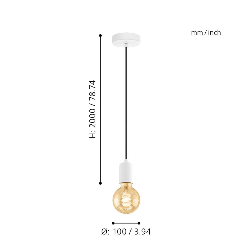 ไฟช่อ EGLO MD YORTH 32527 โลหะ สีขาว 1 หัว