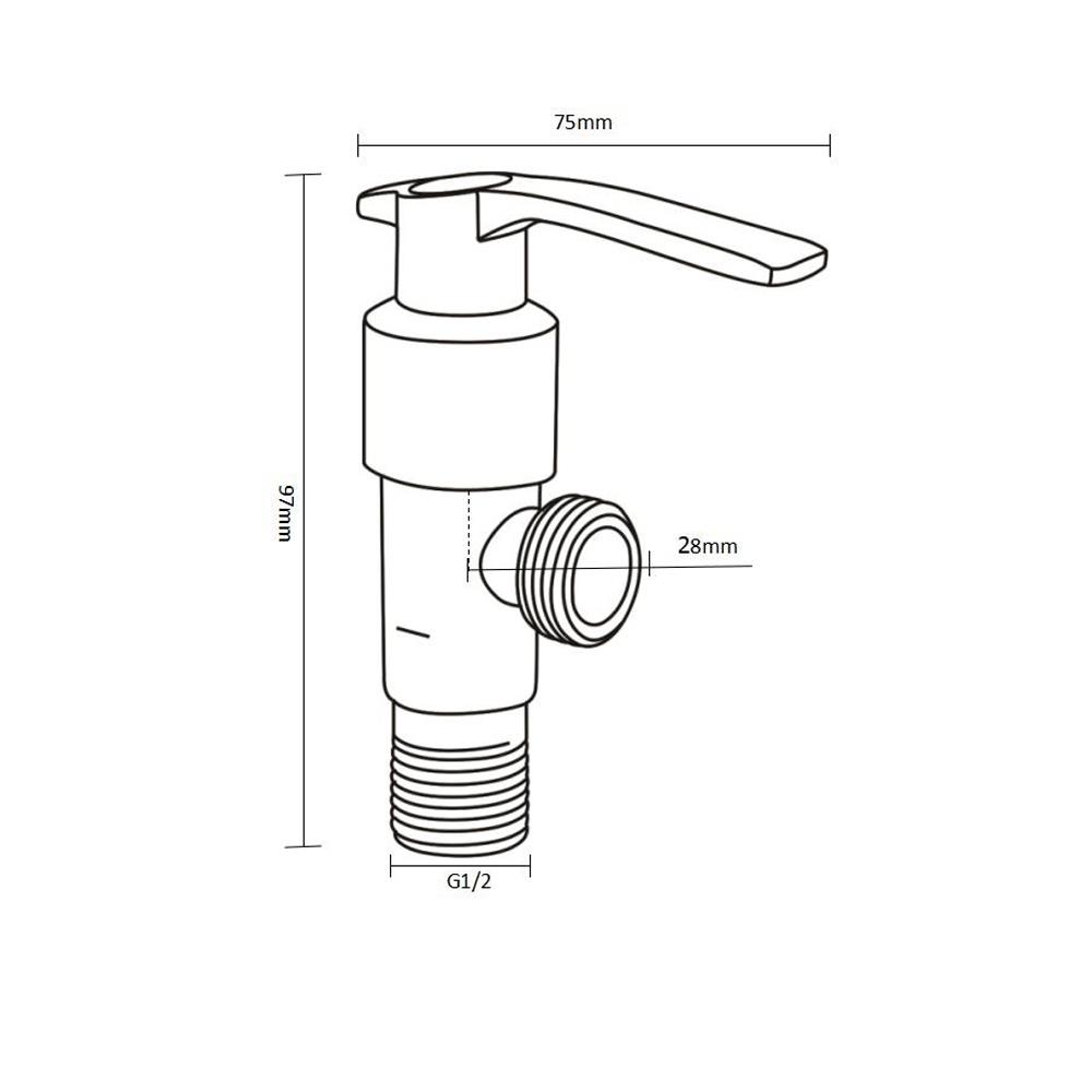 วาล์วฝักบัว 1 ทาง BEN BN 9933-VALVE สีโครม