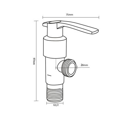 วาล์วฝักบัว 1 ทาง BEN BN 9933-VALVE สีโครม_1