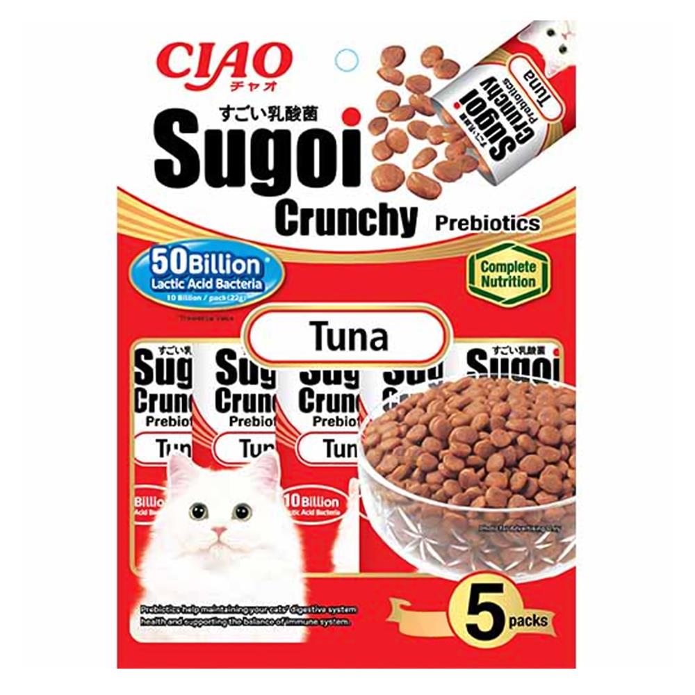 ขนมแมว CIAO SUGOI CRUNCHY PLUS PREBIOTICS TUNA 22 ก. แพ็ก 5 ชิ้น