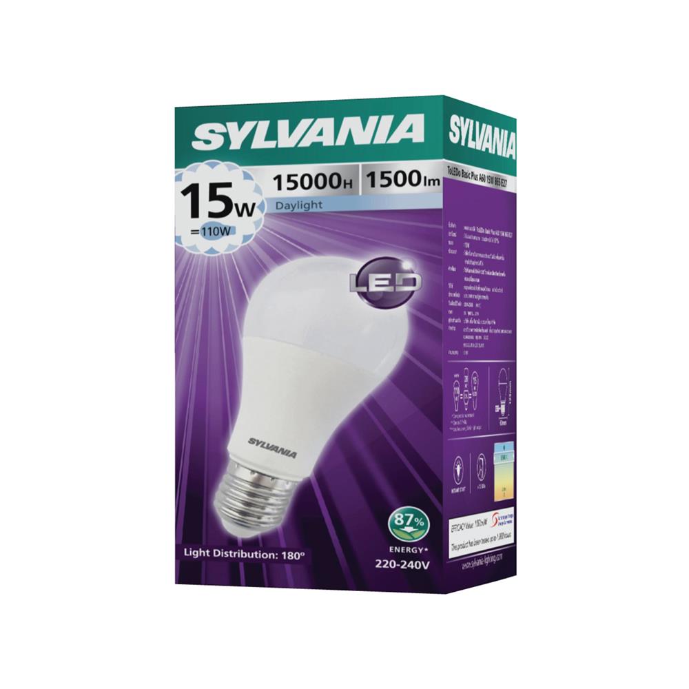 หลอด LED SYLVANIA 15 วัตต์ DAYLIGHT E27