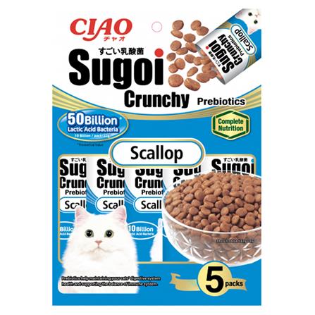 ขนมแมว CIAO SUGOI CRUNCHY PLUS PREBIOTICS SCALLOP 22 ก. แพ็ก 5 ชิ้น_0
