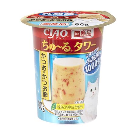 ขนมแมวเลีย CIAO CHURU TOWER TUNA WITH KATSUOBUSHI 80 ก._0