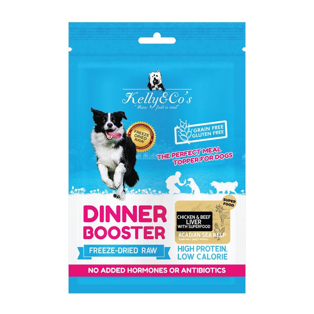 ผงโรยอาหารสุนัข KELLY&CO DINNER BOOSTER GOLD CHICKEN AND BEEF LIVER 50 ก.