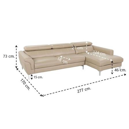 โซฟาเข้ามุมขวา SB FURNITURE GEEZER สีน้ำตาลอ่อน_4