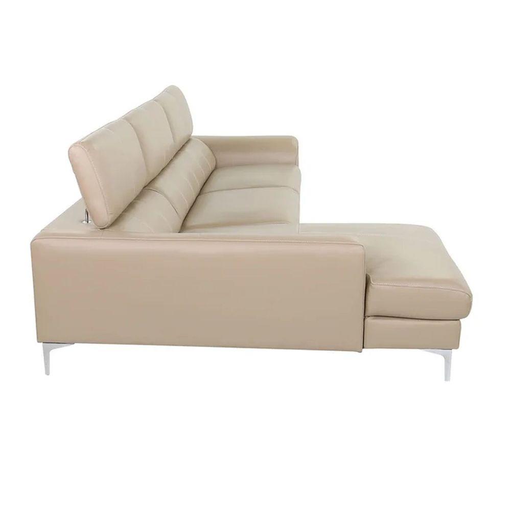 โซฟาเข้ามุมซ้าย SB FURNITURE GEEZER สีน้ำตาลอ่อน