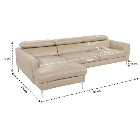 โซฟาเข้ามุมซ้าย SB FURNITURE GEEZER สีน้ำตาลอ่อน_4