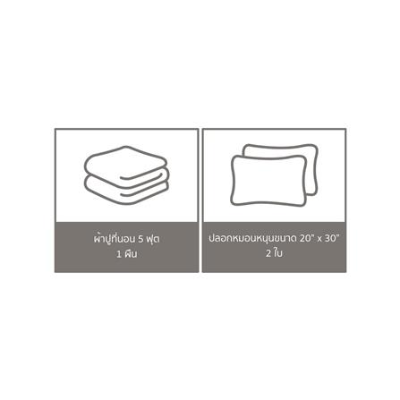 ชุดผ้าปูที่นอน 5 ฟุต 3 ชิ้น PERICO REGAL SOLID RS085_5