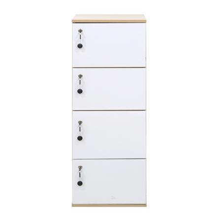 ตู้ล็อกเกอร์ 4 ช่อง FURDINI ANY 40 ซม. สีไวท์โอ๊ค/ขาว_2