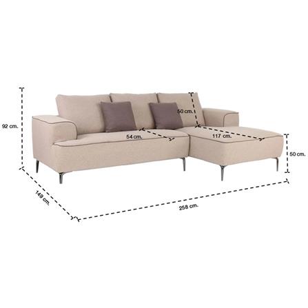 โซฟาเข้ามุมขวา SB FURNITURE GALIN สีน้ำตาล_4