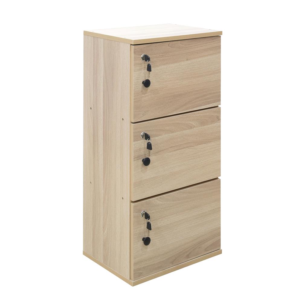 ตู้ล็อกเกอร์ 3 ช่อง FURDINI ANY 40 ซม. สีไวท์โอ๊ค