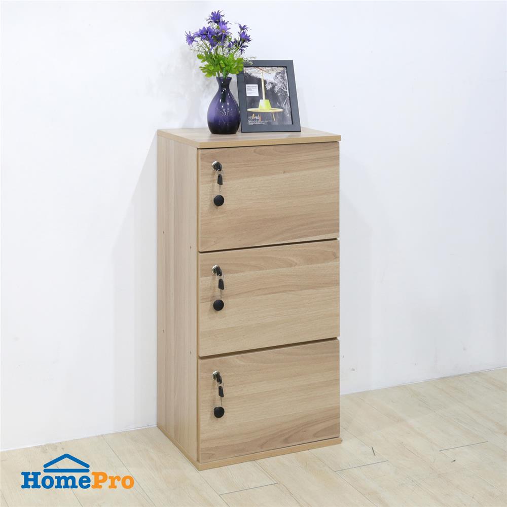 ตู้ล็อกเกอร์ 3 ช่อง FURDINI ANY 40 ซม. สีไวท์โอ๊ค