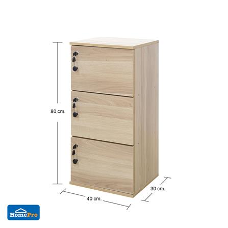 ตู้ล็อกเกอร์ 3 ช่อง FURDINI ANY 40 ซม. สีไวท์โอ๊ค_8