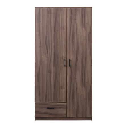 ตู้เสื้อผ้า 2 บานเปิด FURDINI AUSTIN 90 ซม. สีวอลนัท_1