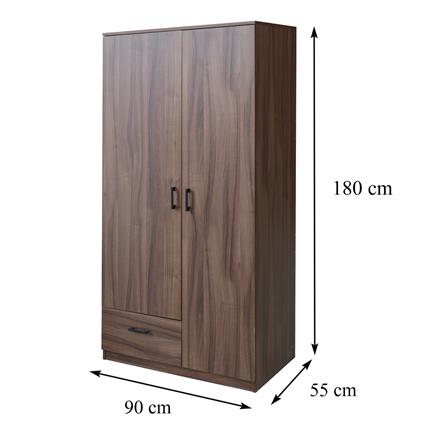 ตู้เสื้อผ้า 2 บานเปิด FURDINI AUSTIN 90 ซม. สีวอลนัท_5
