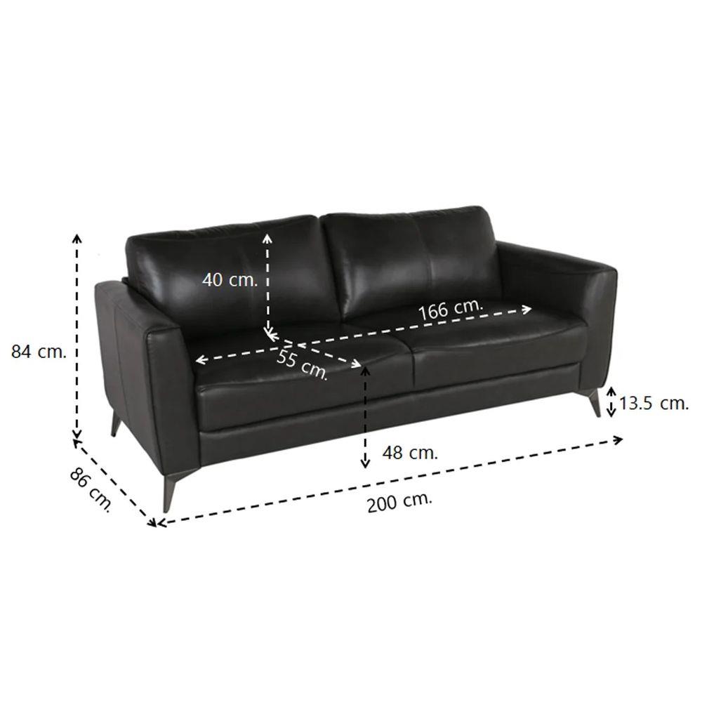 โซฟา 3 ที่นั่ง SB FURNITURE ROCHESTER สีดำ