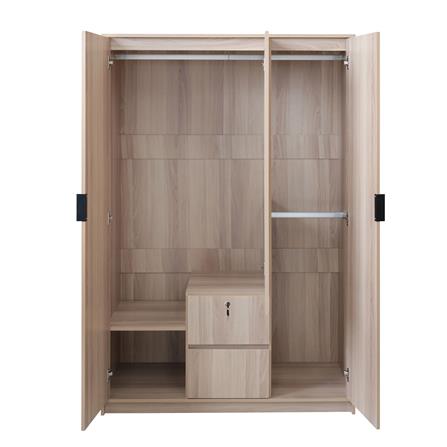 ตู้เสื้อผ้า 3 บานเปิด FURDINI GREATE 120 ซม. สีไวท์โอ๊ค_5