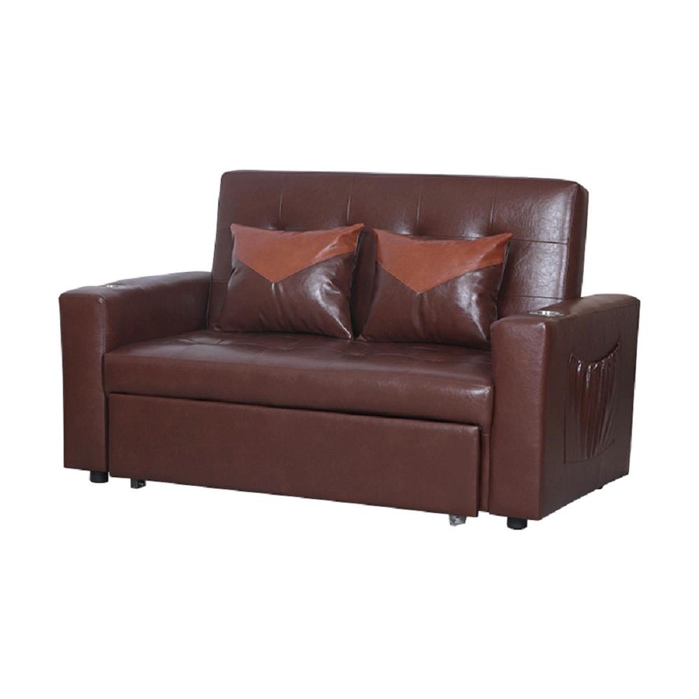 โซฟาเบด AS FURNITURE CHARLOTTE LBWB22 PVC สีน้ำตาลเข้ม