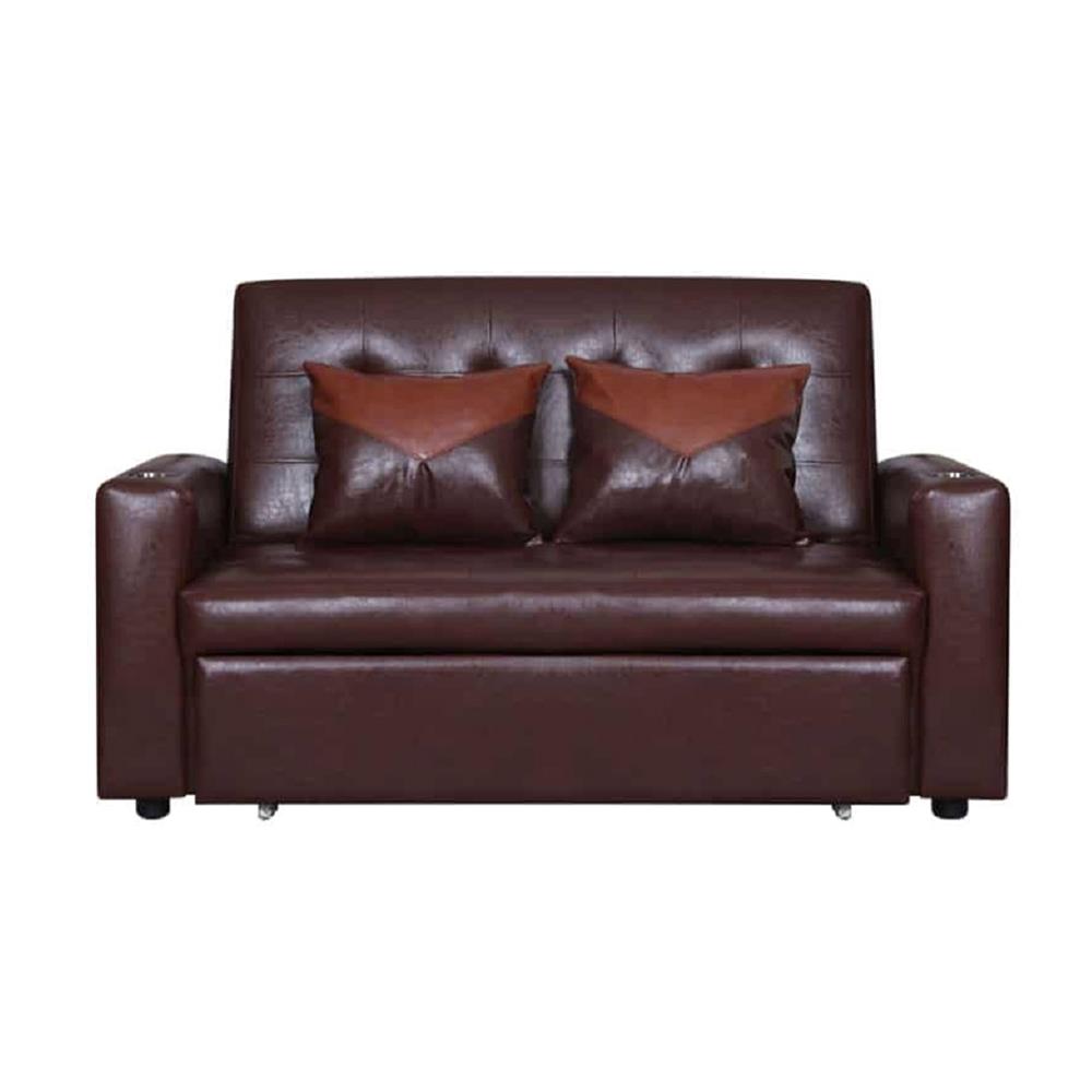 โซฟาเบด AS FURNITURE CHARLOTTE LBWB22 PVC สีน้ำตาลเข้ม