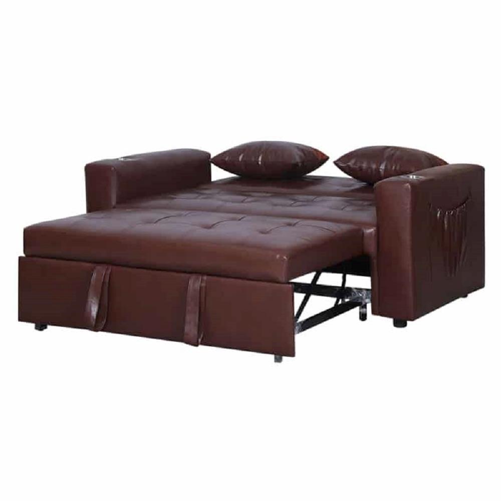 โซฟาเบด AS FURNITURE CHARLOTTE LBWB22 PVC สีน้ำตาลเข้ม