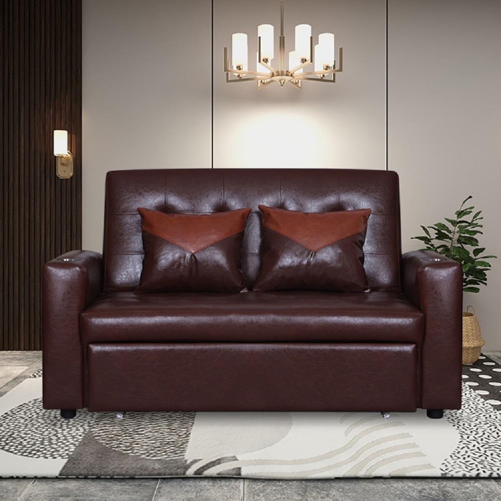 โซฟาเบด AS FURNITURE CHARLOTTE LBWB22 PVC สีน้ำตาลเข้ม