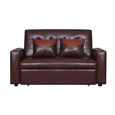 โซฟาเบด AS FURNITURE CHARLOTTE LBWB22 PVC สีน้ำตาลเข้ม_1
