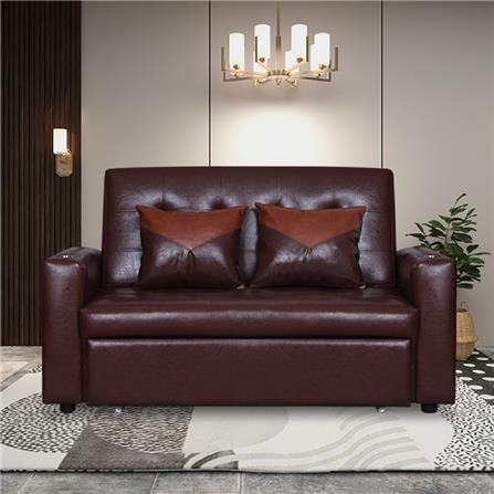 โซฟาเบด AS FURNITURE CHARLOTTE LBWB22 PVC สีน้ำตาลเข้ม_5