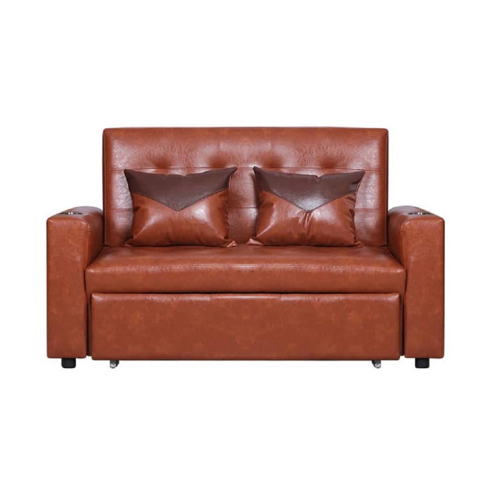 โซฟาเบด AS FURNITURE CHARLOTTE LBWB21 PVC สีน้ำตาลอ่อน