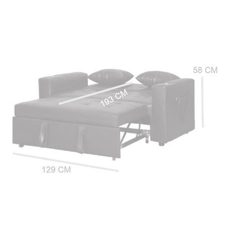 โซฟาเบด AS FURNITURE CHARLOTTE LBWB21 PVC สีน้ำตาลอ่อน_7