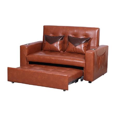 โซฟาเบด AS FURNITURE CHARLOTTE LBWB21 PVC สีน้ำตาลอ่อน_1