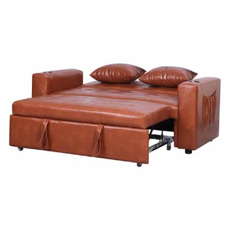 โซฟาเบด AS FURNITURE CHARLOTTE LBWB21 PVC สีน้ำตาลอ่อน_2
