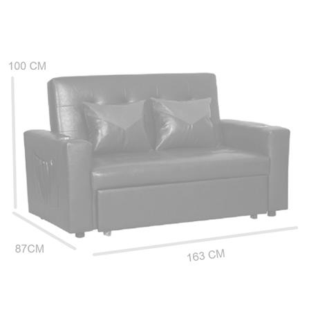 โซฟาเบด AS FURNITURE CHARLOTTE LBWB21 PVC สีน้ำตาลอ่อน_6