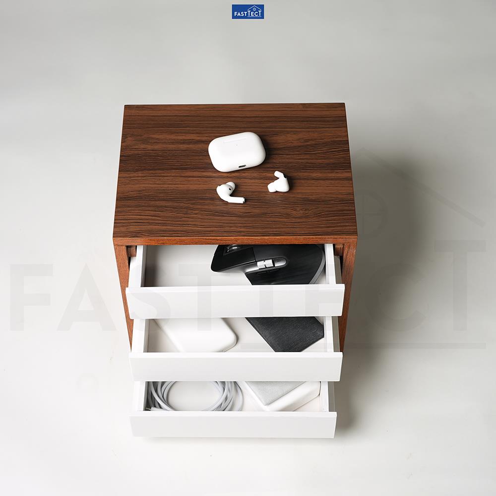 ตู้ลิ้นชัก 3 ชั้น FASTTECT MINIMAL MD3-2025 สีโอ๊ค