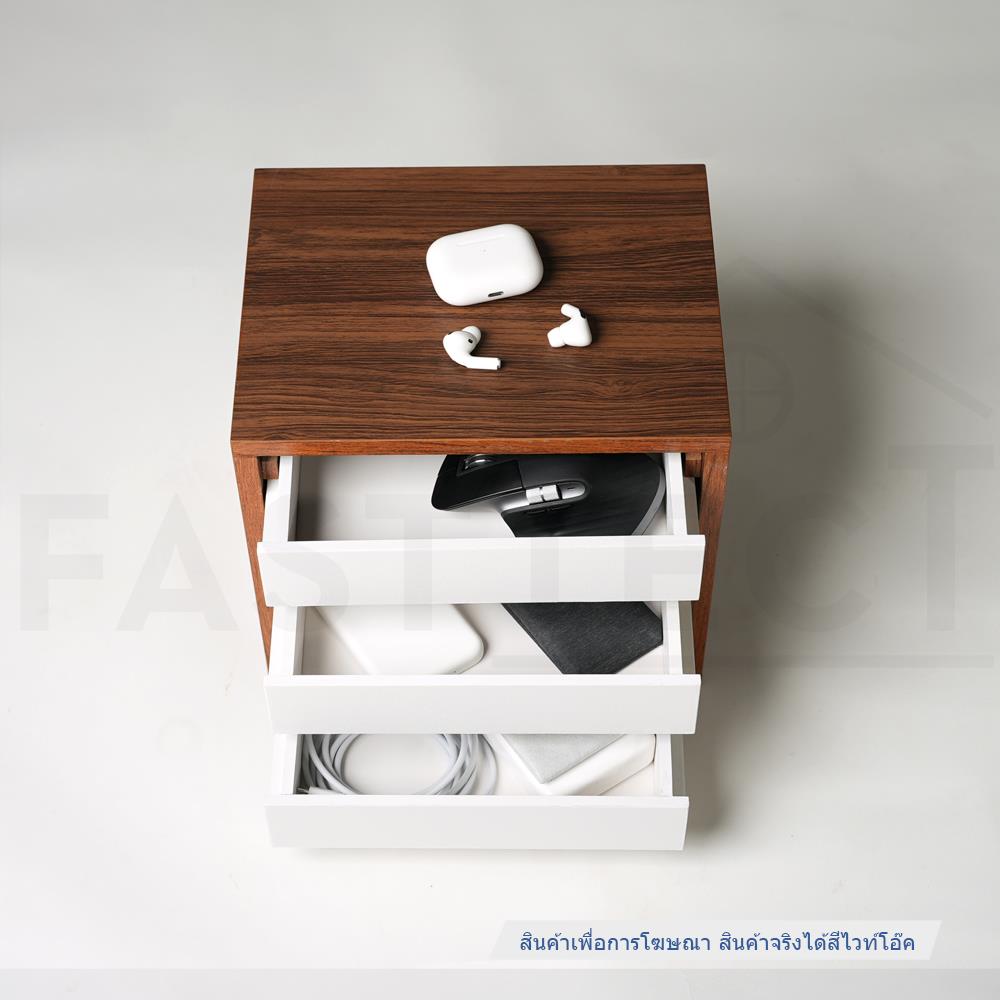 ตู้ลิ้นชัก 3 ชั้น FASTTECT MINIMAL MD3-2025 สีไวท์โอ๊ค