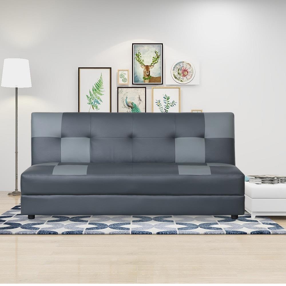 โซฟาเบด AS FURNITURE NARNIA PVC สีเทา