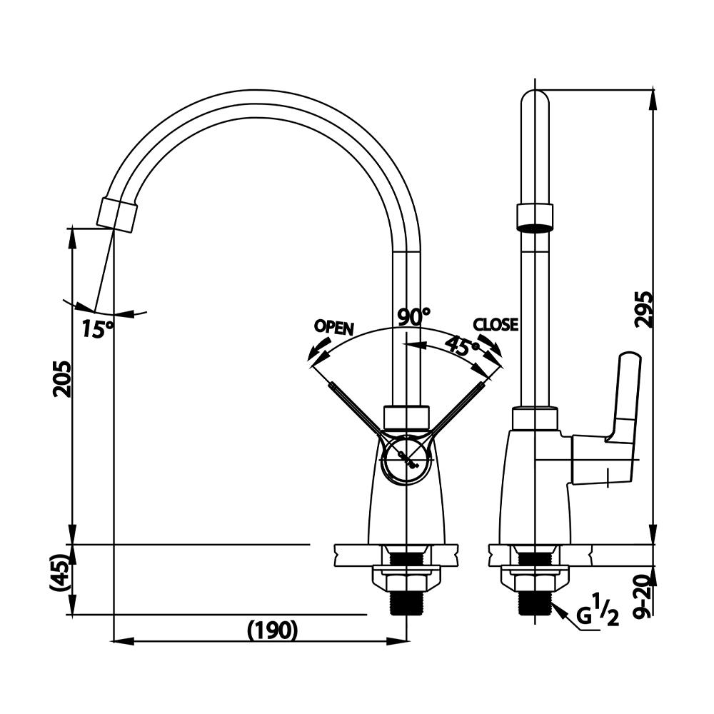 ก๊อกซิงค์ COTTO CT130C57(HM)
