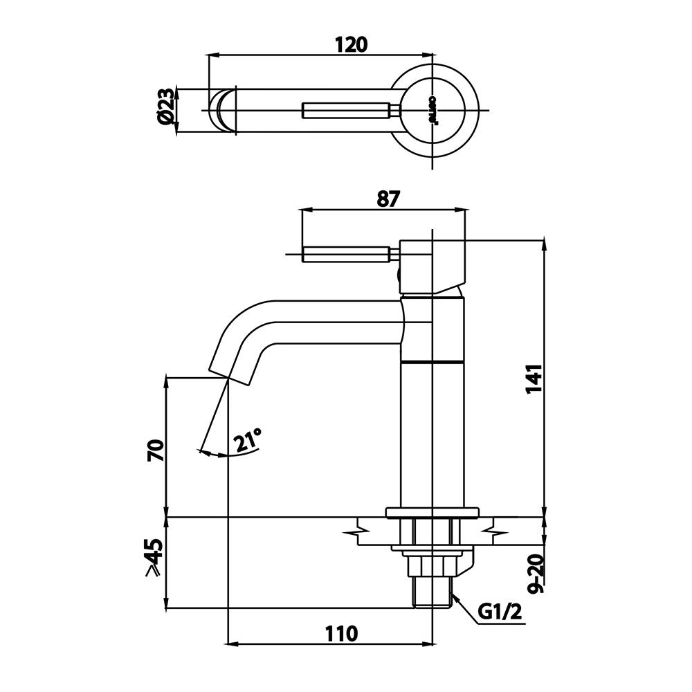 ก๊อกอ่างล้างหน้าเดี่ยว COTTO CT1198A1NWH(HM) สีขาว