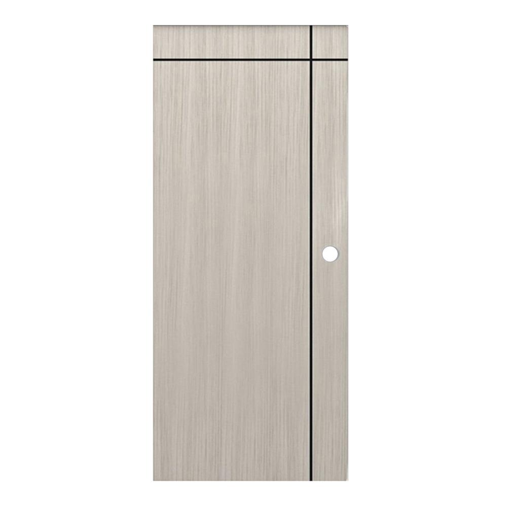 ประตูภายใน UPVC PARAZZO PUN06 90X200 ซม. สีเทา เจาะลูกบิด