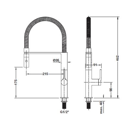 ก๊อกซิงค์ HAFELE 495.50.097 สีดำ_1