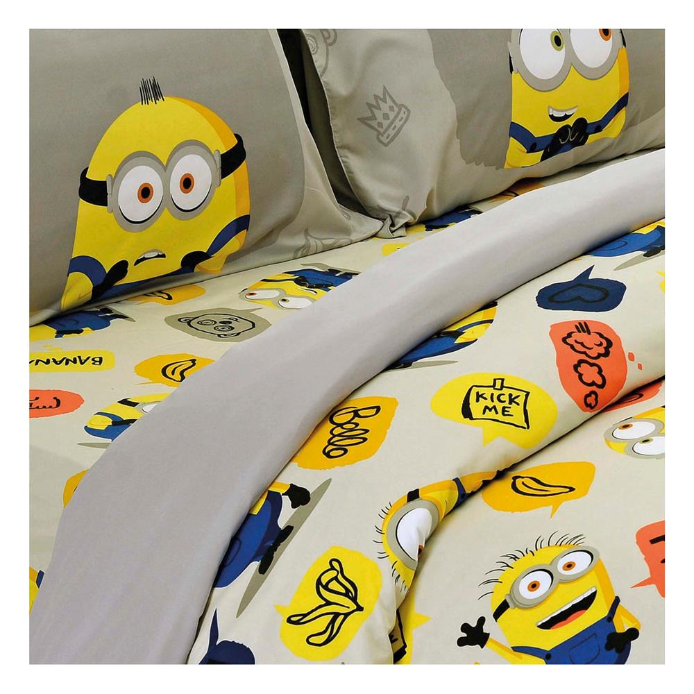 ชุดผ้าปูที่นอน 6 ฟุต 6 ชิ้น FOUNTAIN MINIONS 70209-FTC095