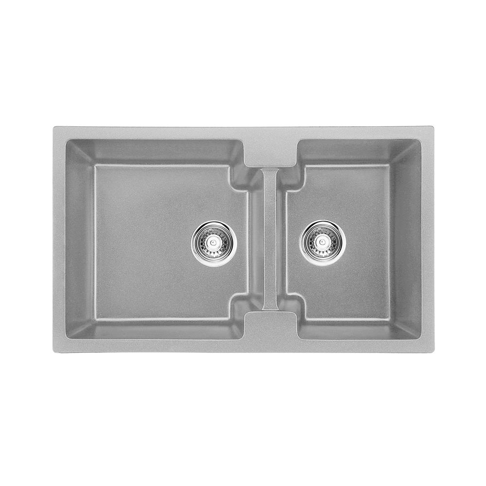 ซิงค์ฝัง 2หลุม TECNOPLUS GIN 2B แกรนิต สีเทา