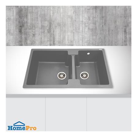 ซิงค์ฝัง 2หลุม TECNOPLUS GIN 2B แกรนิต สีเทา_1