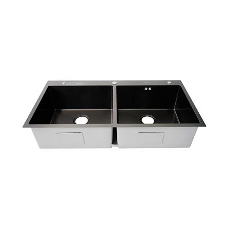 ซิงค์ฝัง 2 หลุม DYNA HOME WD10050TD-BK สีดำ_2