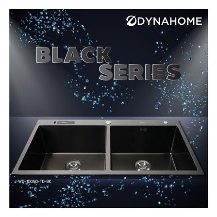ซิงค์ฝัง 2 หลุม DYNA HOME WD10050TD-BK สีดำ_8