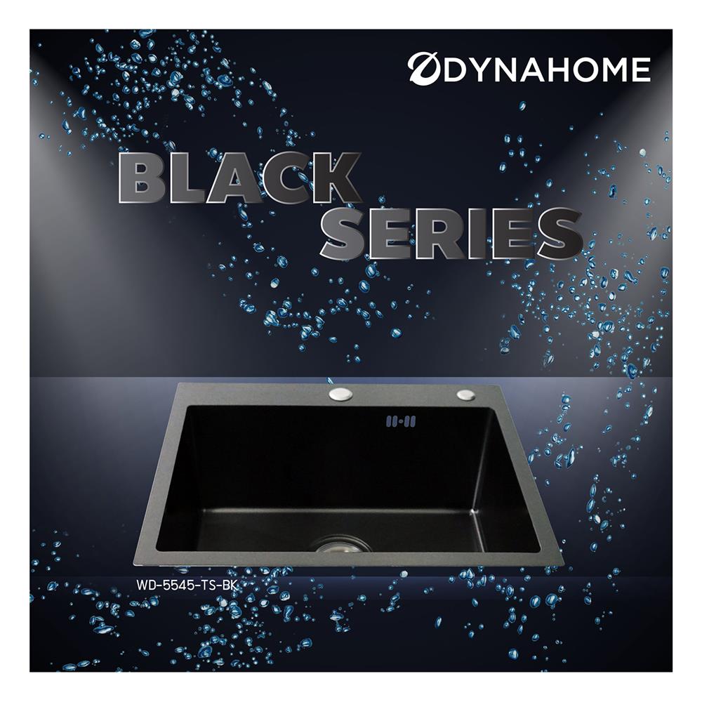 ซิงค์ฝัง 1 หลุม DYNA HOME WD5545TS-BK สีดำ