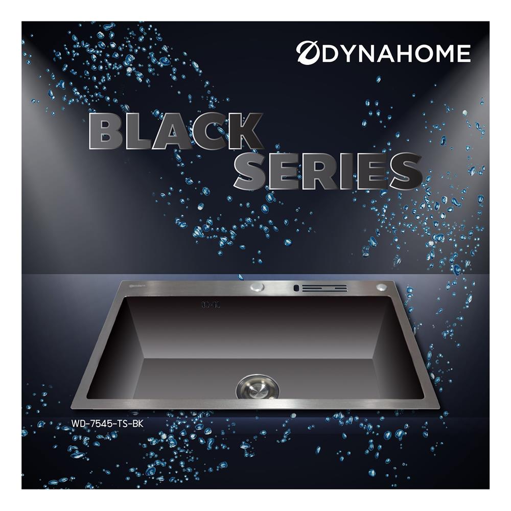 ซิงค์ฝัง 1 หลุม DYNA HOME WD7545TS-BK สีดำ
