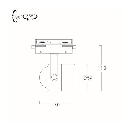 แทรคไลท์ ติดราง GU5.3 LUMAX ETRM สีดำ_3